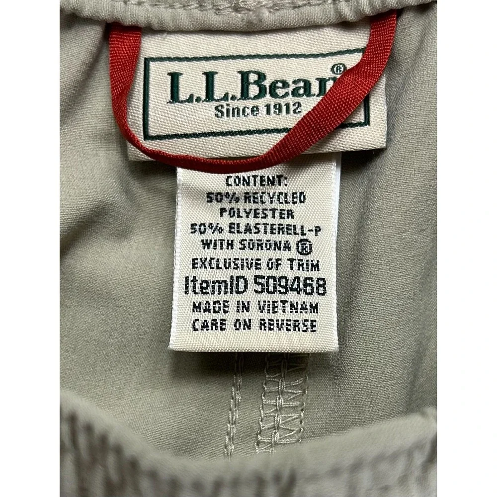 L.L.Bean Multisport Shorts XXXL Mens Sage Green Stretch Comfort Performance